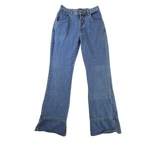 Gasoline‎ Girls Jeans Size 16 (24” Waist) Button Fly Blue Denim Jeans